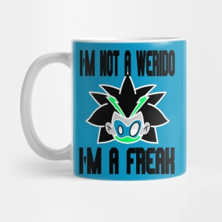 i'm not a weirdo i'm a freak "black white and green Mug